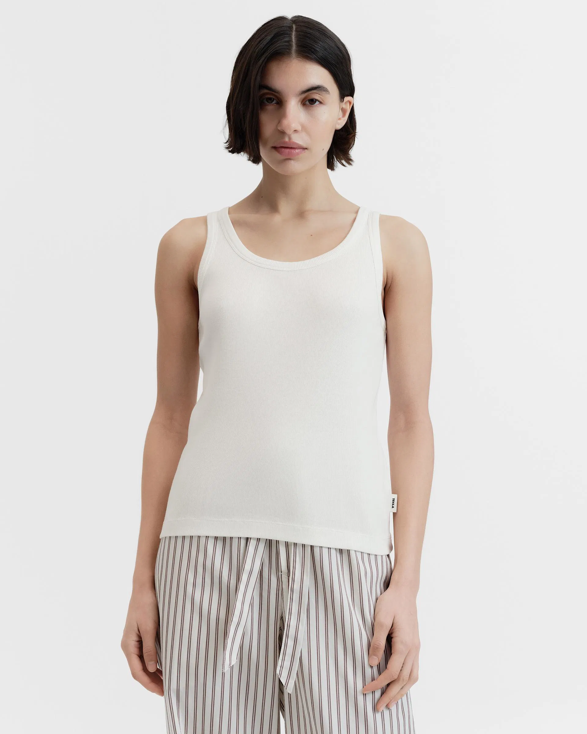 Tekla Fabrics Women tank top - White