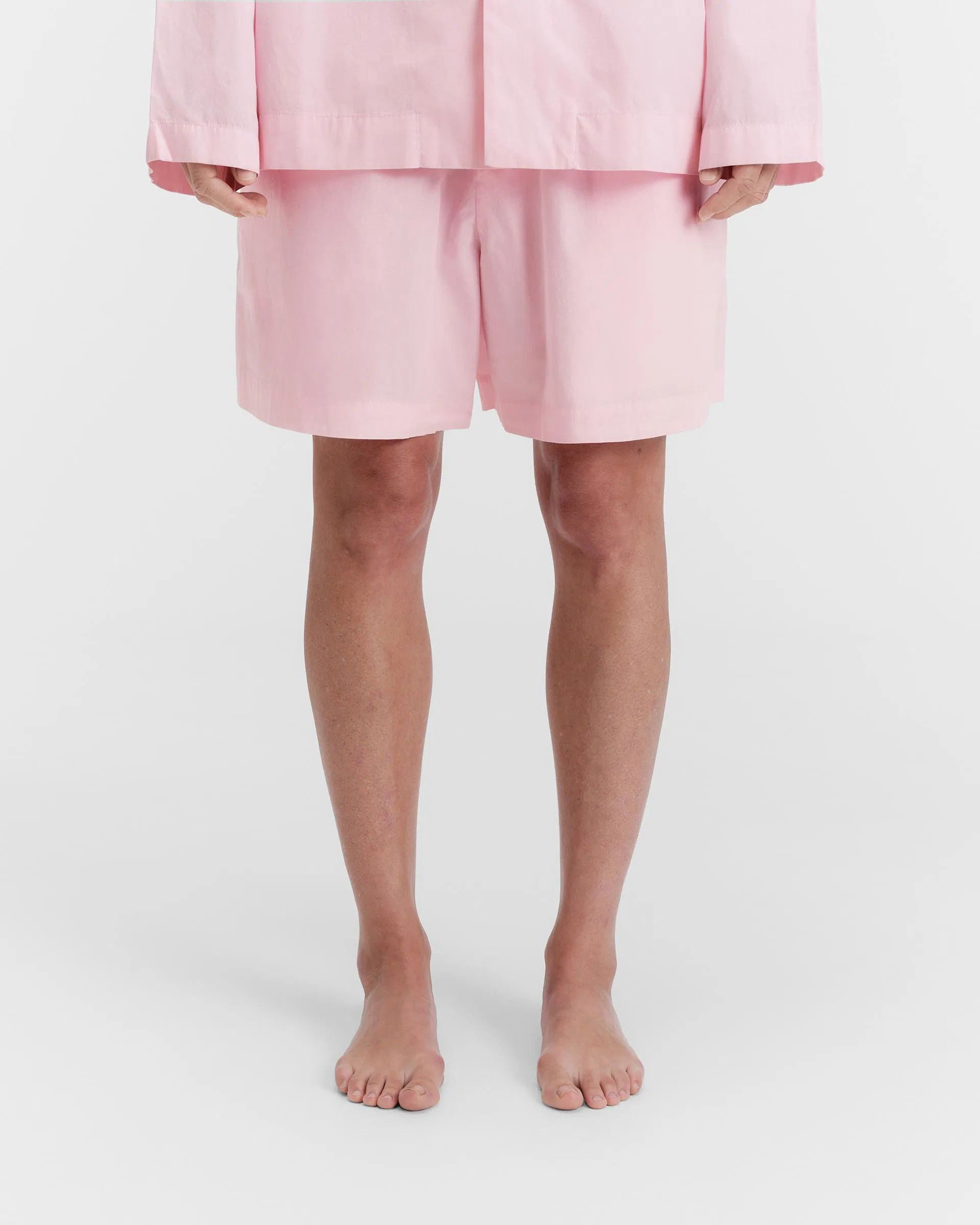 Tekla Fabrics Poplin pyjamas – shorts – Soft Pink
