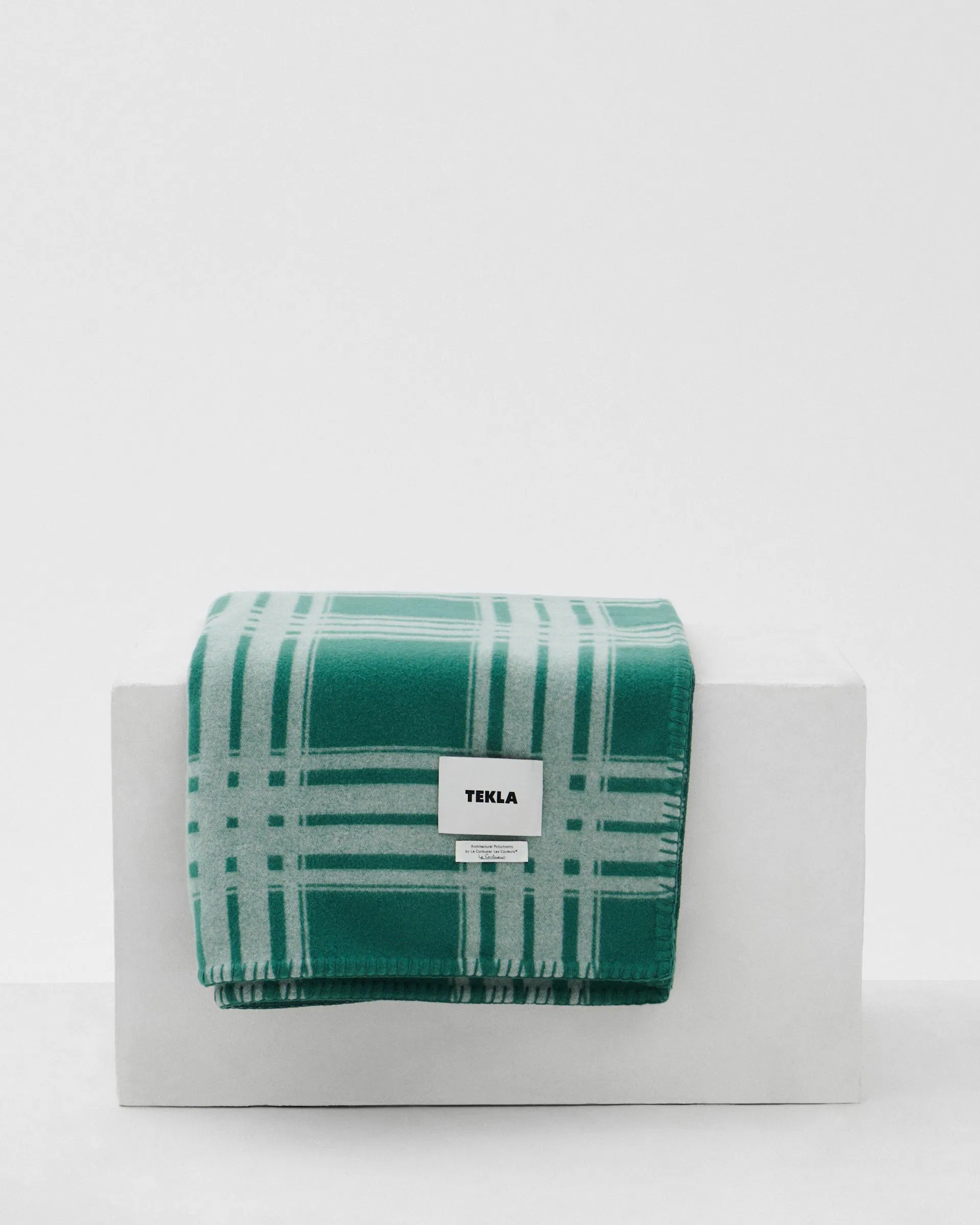Tekla Fabrics Cashmere and lambswool blanket – Anglais and Blanc Check