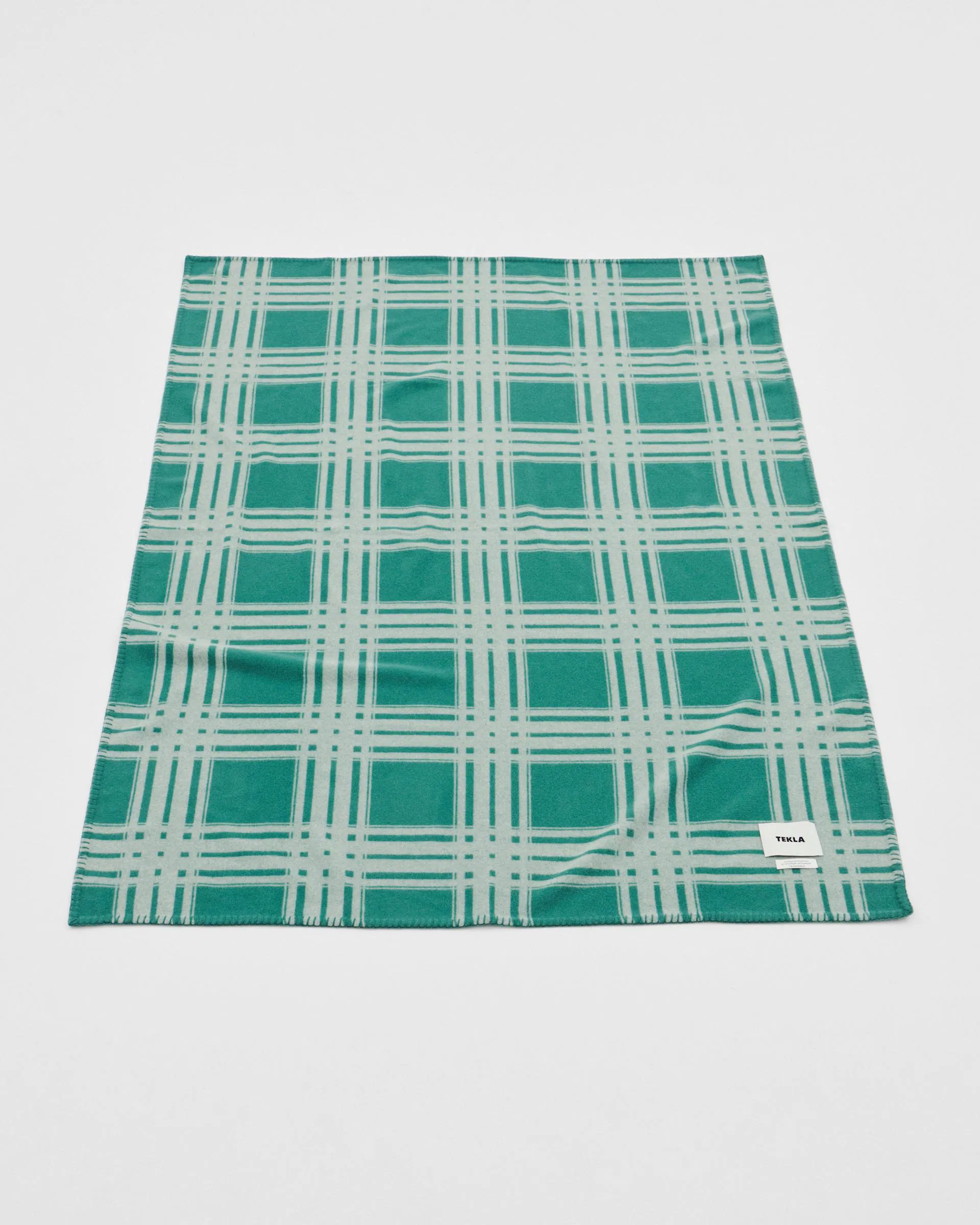 Tekla Fabrics Cashmere and lambswool blanket – Anglais and Blanc Check