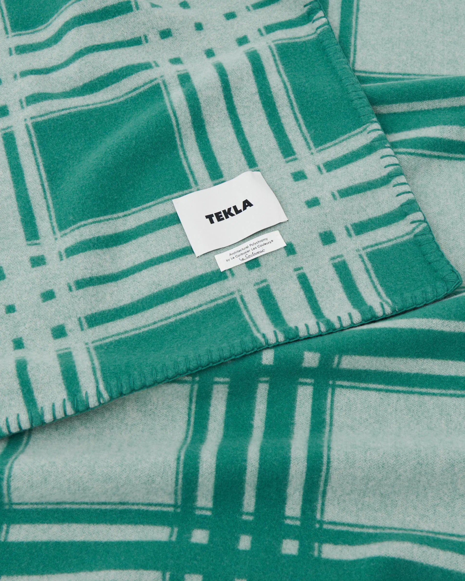 Tekla Fabrics Cashmere and lambswool blanket – Anglais and Blanc Check