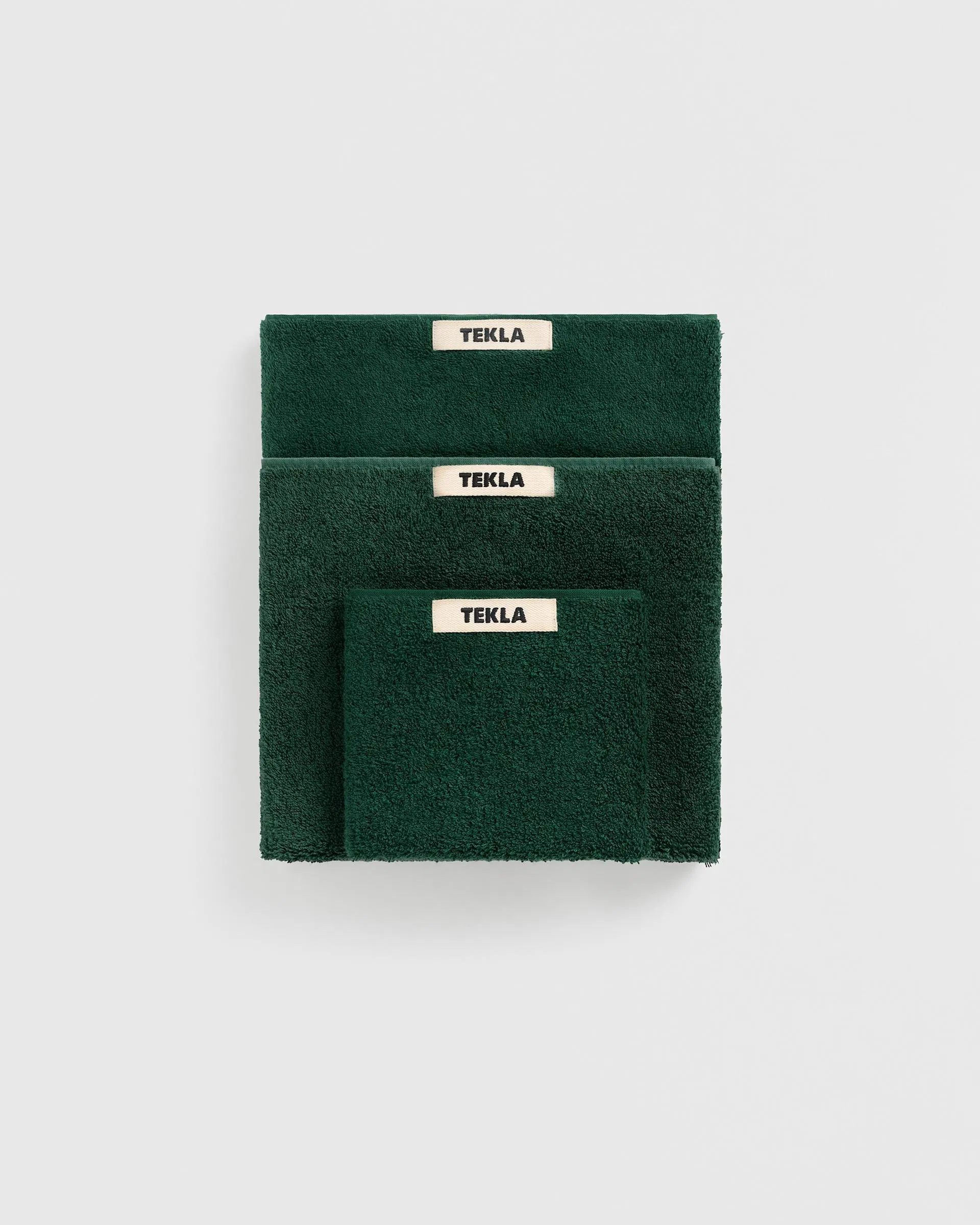 Tekla Fabrics Terry towel – solid – Forest Green