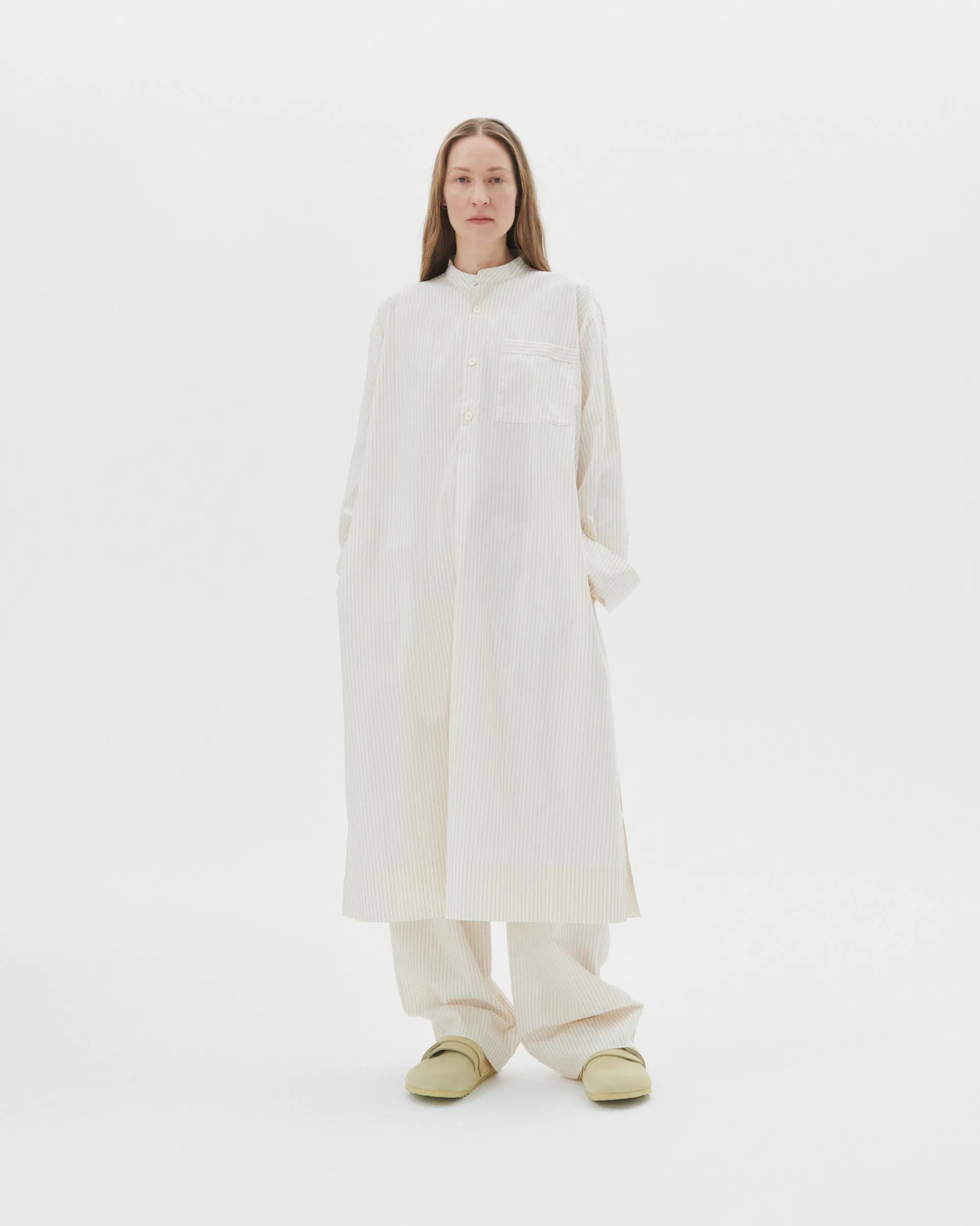 Tekla Fabrics Birkenstock / Tekla Kaftan – Wheat Stripes