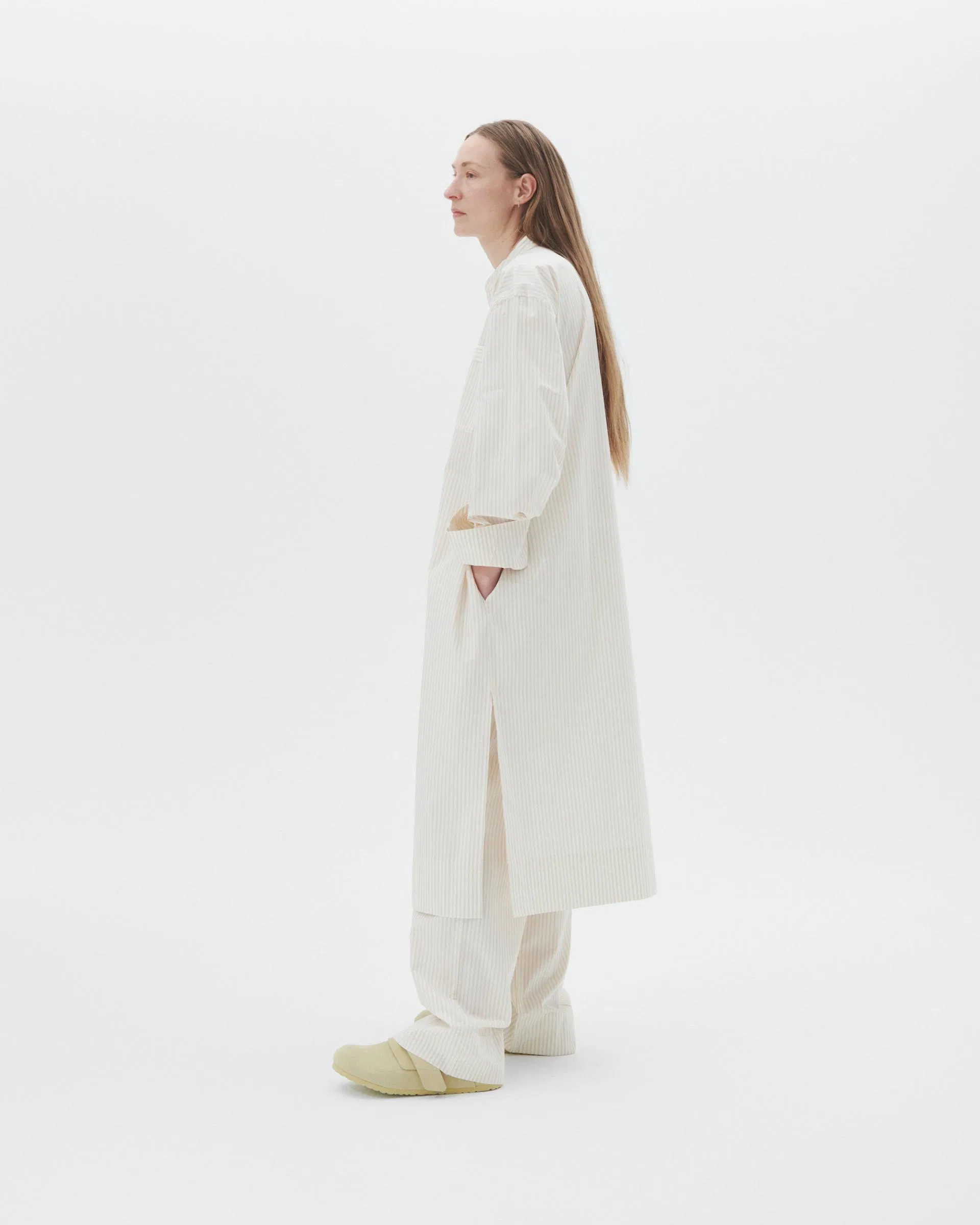 Tekla Fabrics Birkenstock / Tekla Kaftan – Wheat Stripes