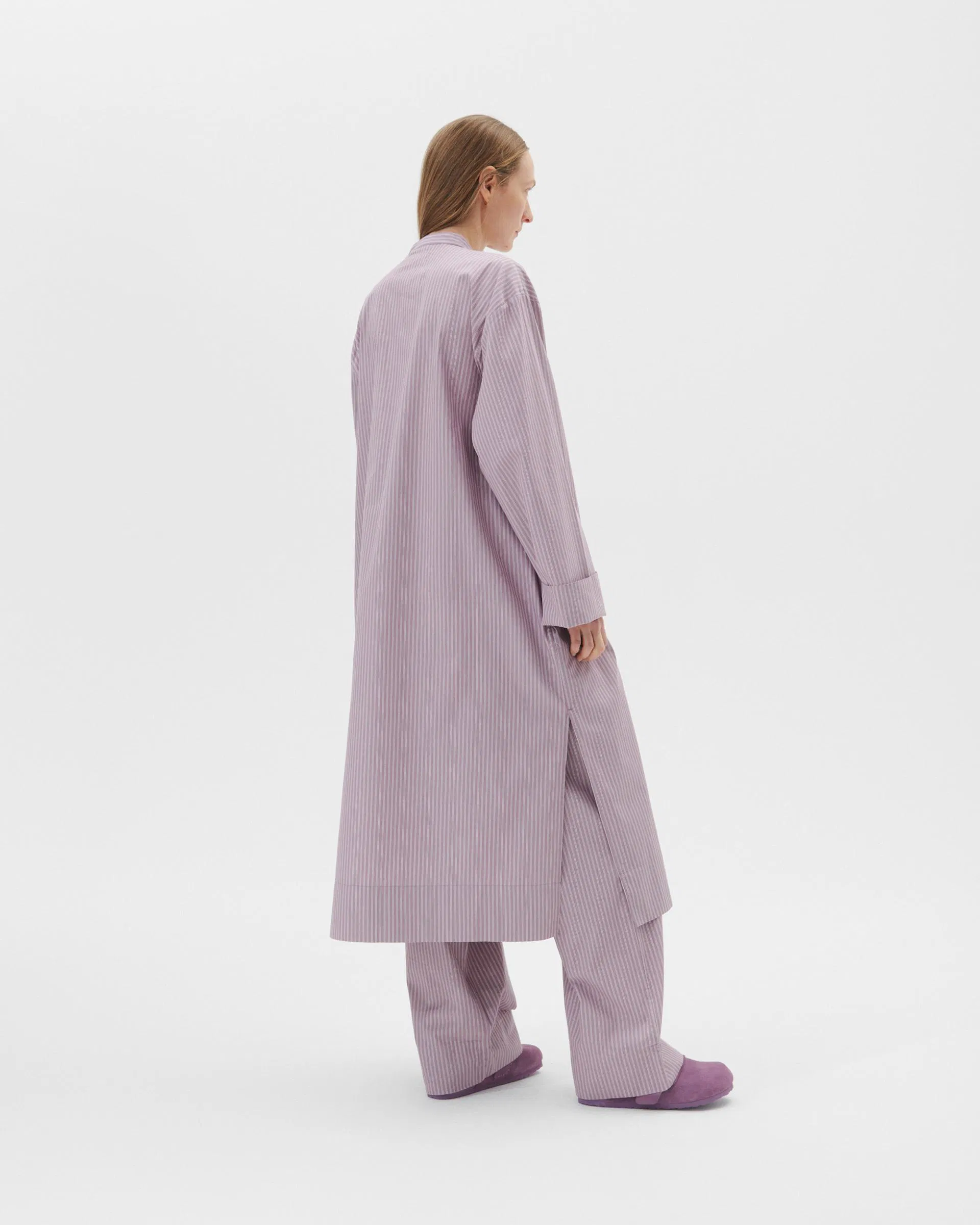Tekla Fabrics Birkenstock / Tekla Kaftan – Mauve Stripes