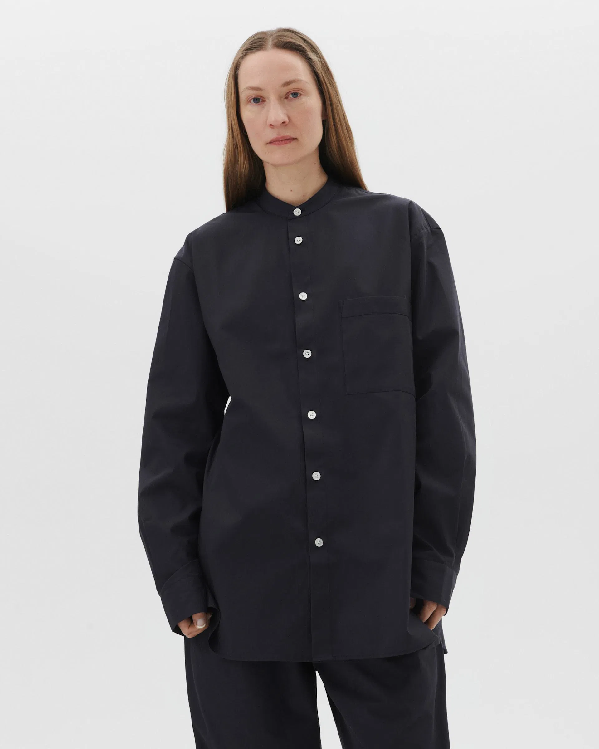 Tekla Fabrics Birkenstock / Tekla Long-sleeved shirt – Slate