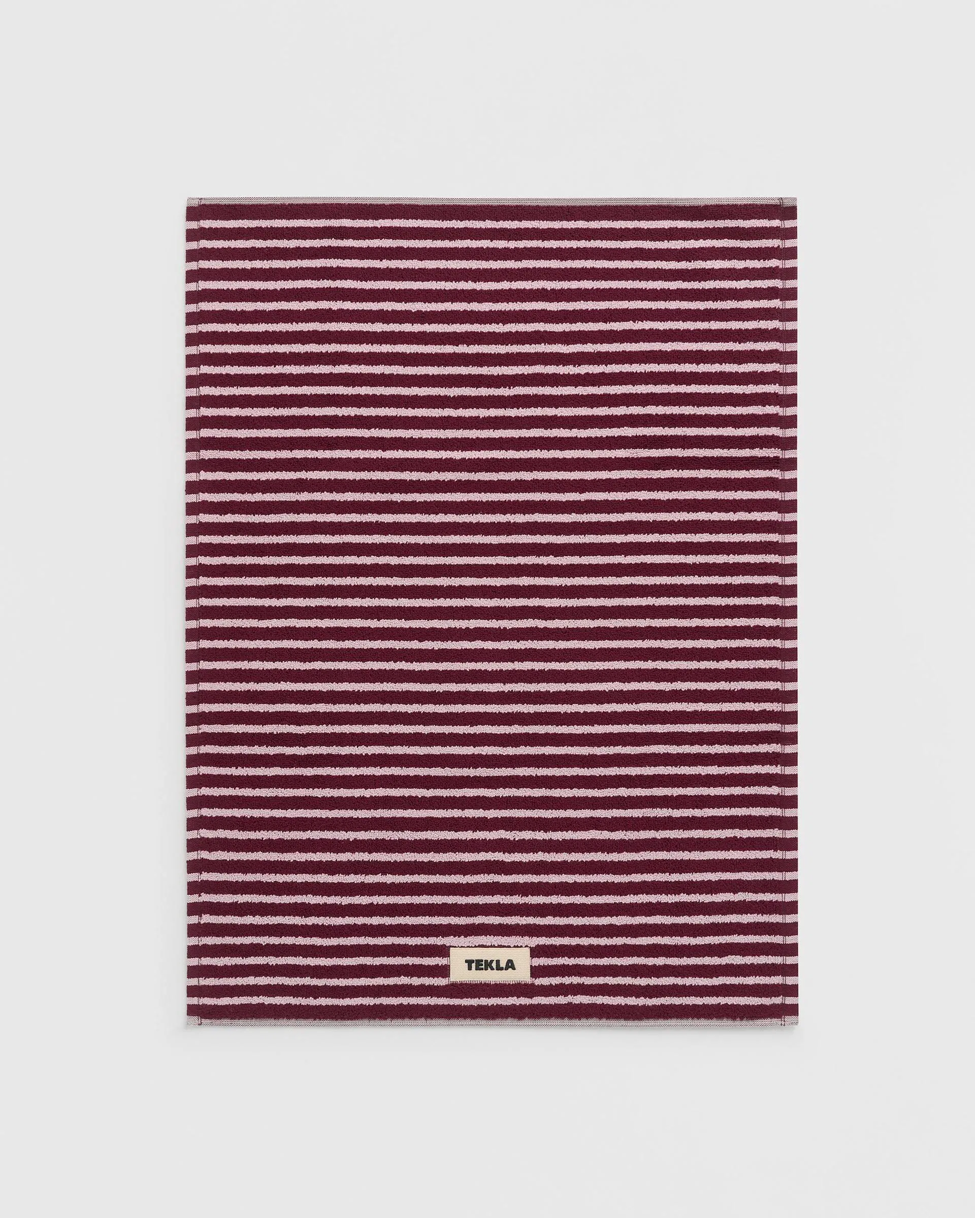 Tekla Fabrics Bath mat - striped – Red and Rose