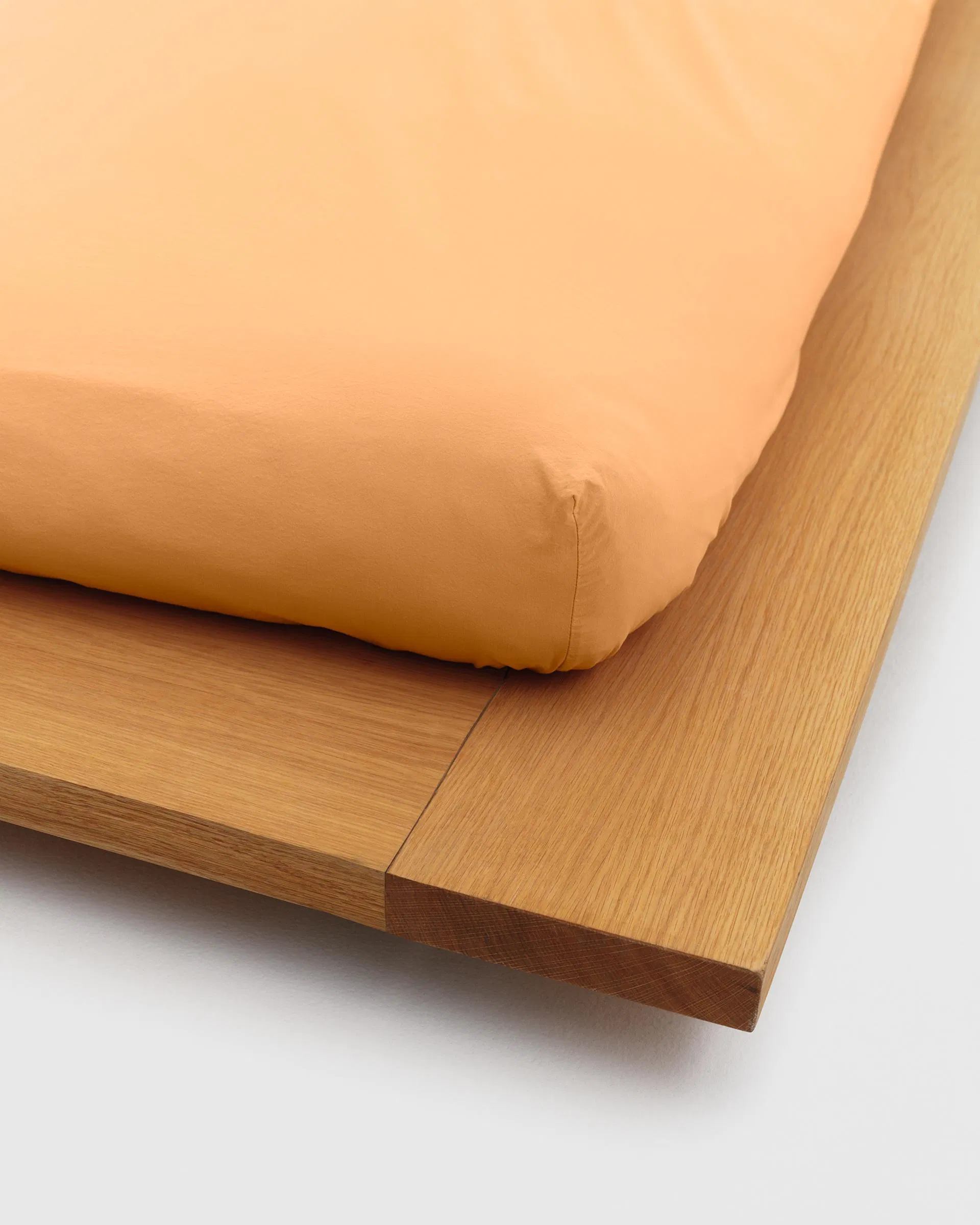 Tekla Fabrics Percale fitted sheet - Apricot