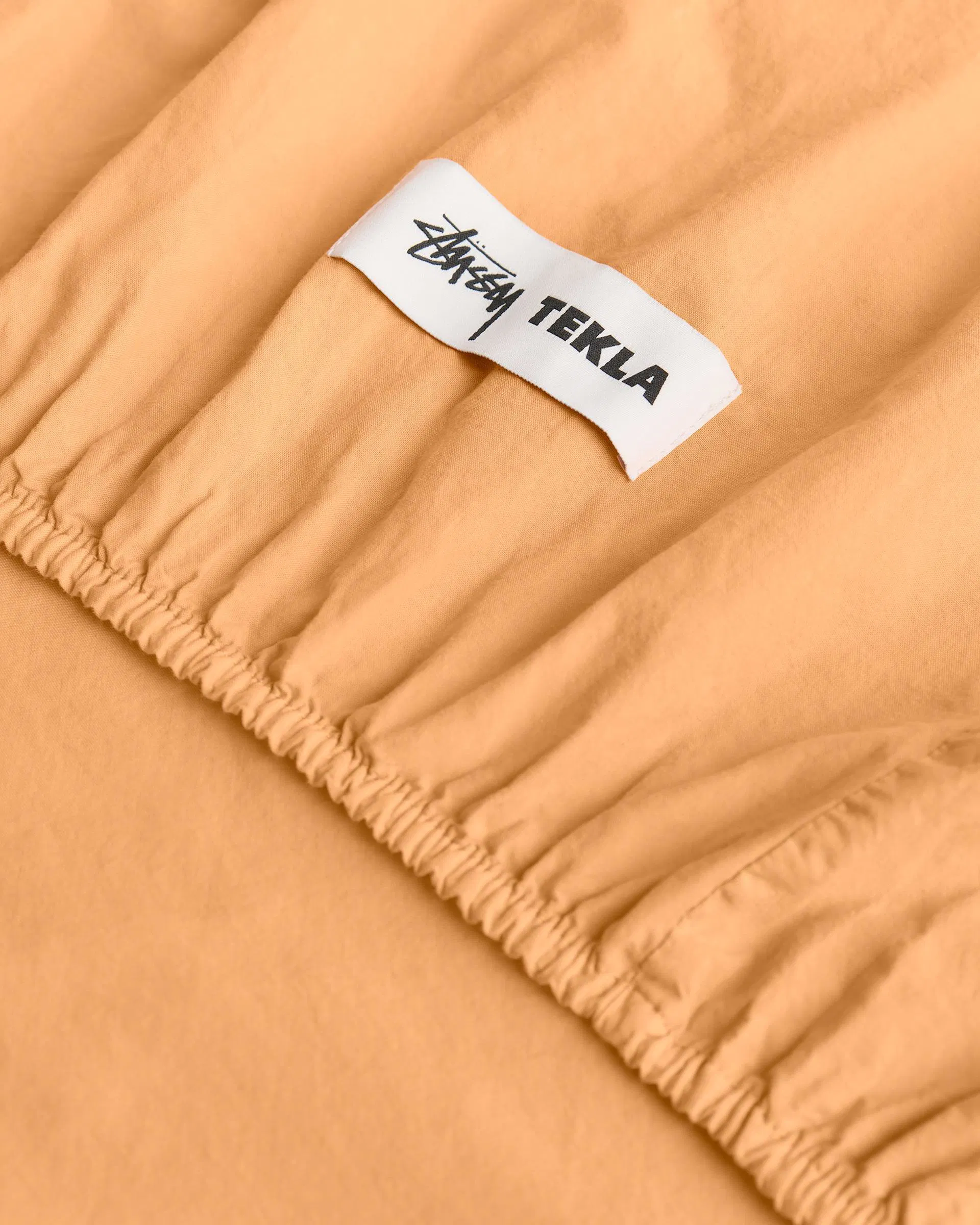Tekla Fabrics Percale fitted sheet - Apricot
