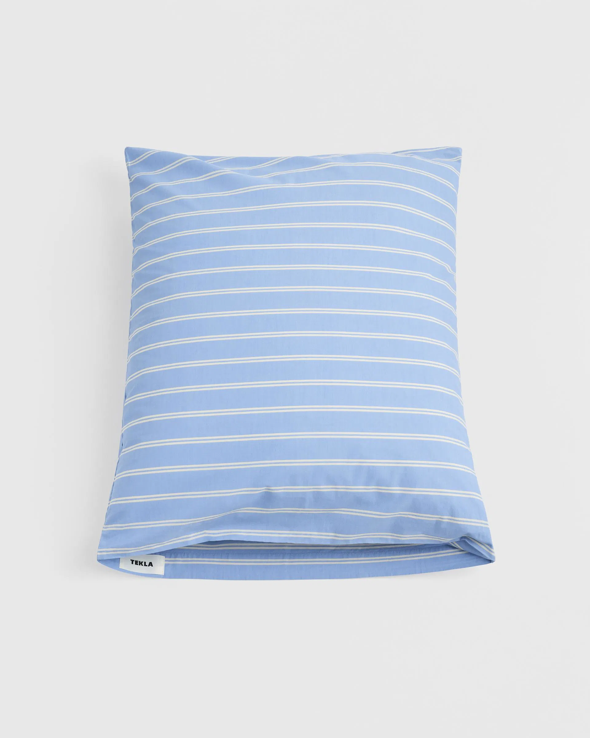 Tekla Fabrics Percale Pillow Sham - Island Blue Stripes