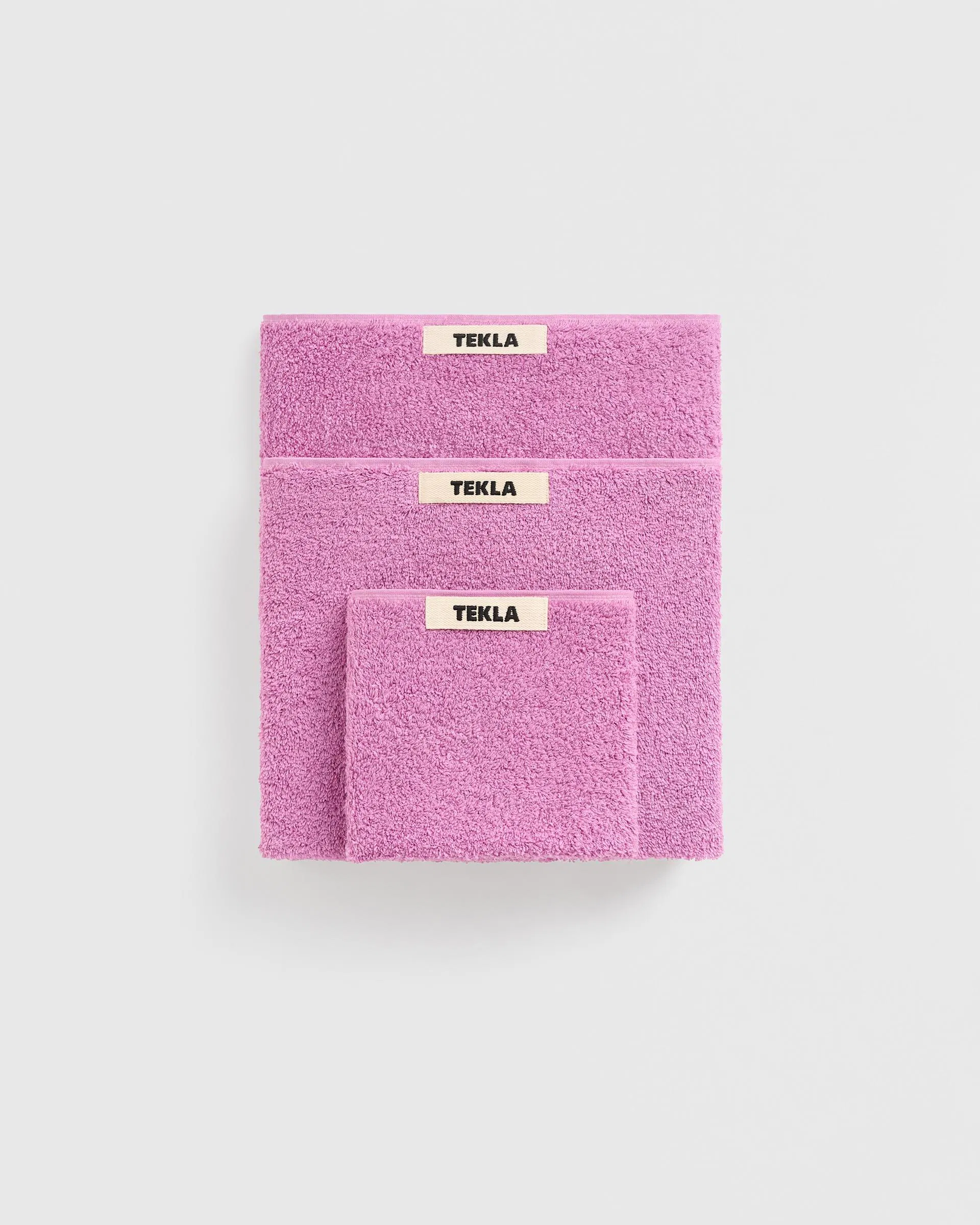 Tekla Fabrics Terry towel – solid – Magenta