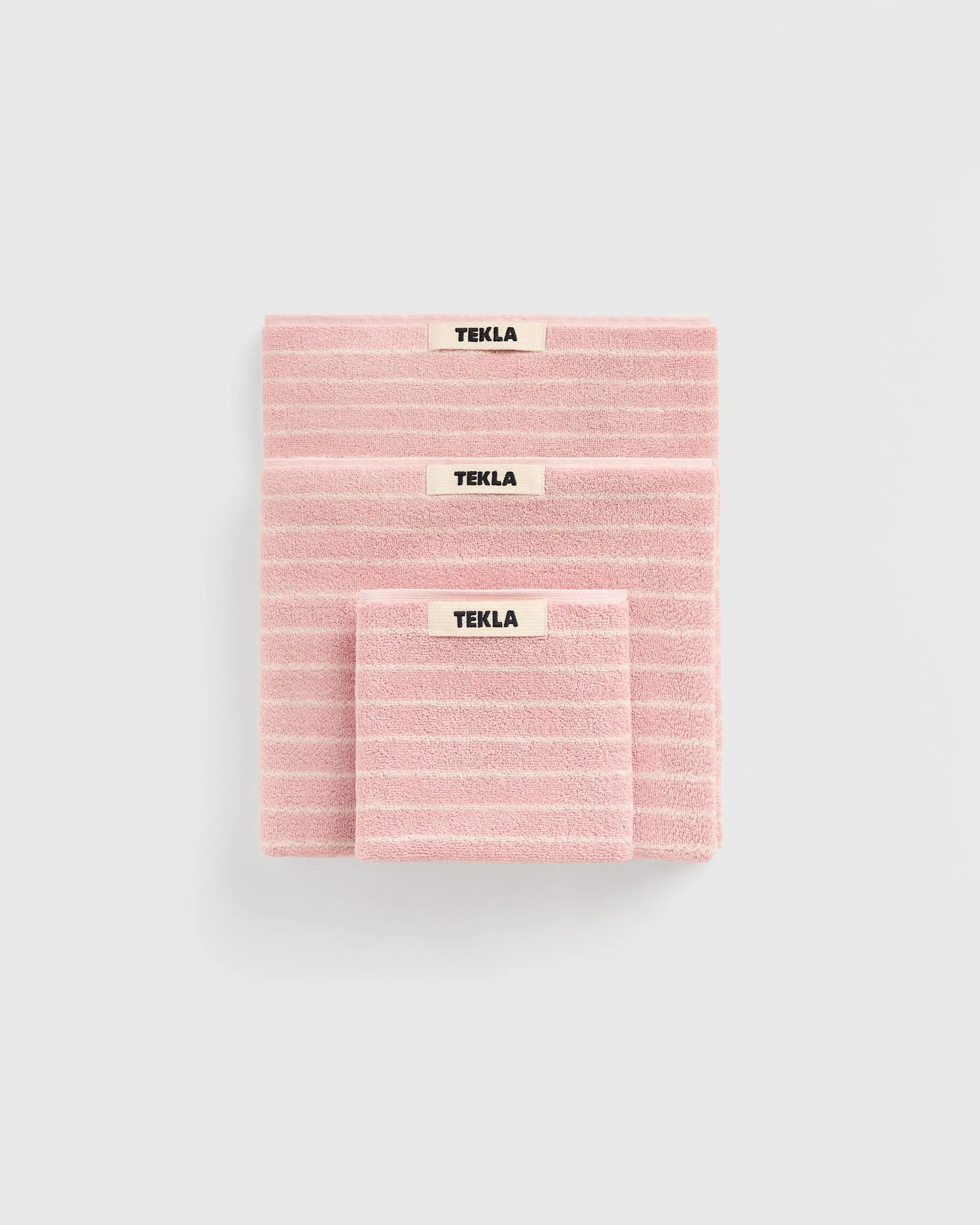 Tekla Fabrics Terry Towel - Shaded Pink Stripes