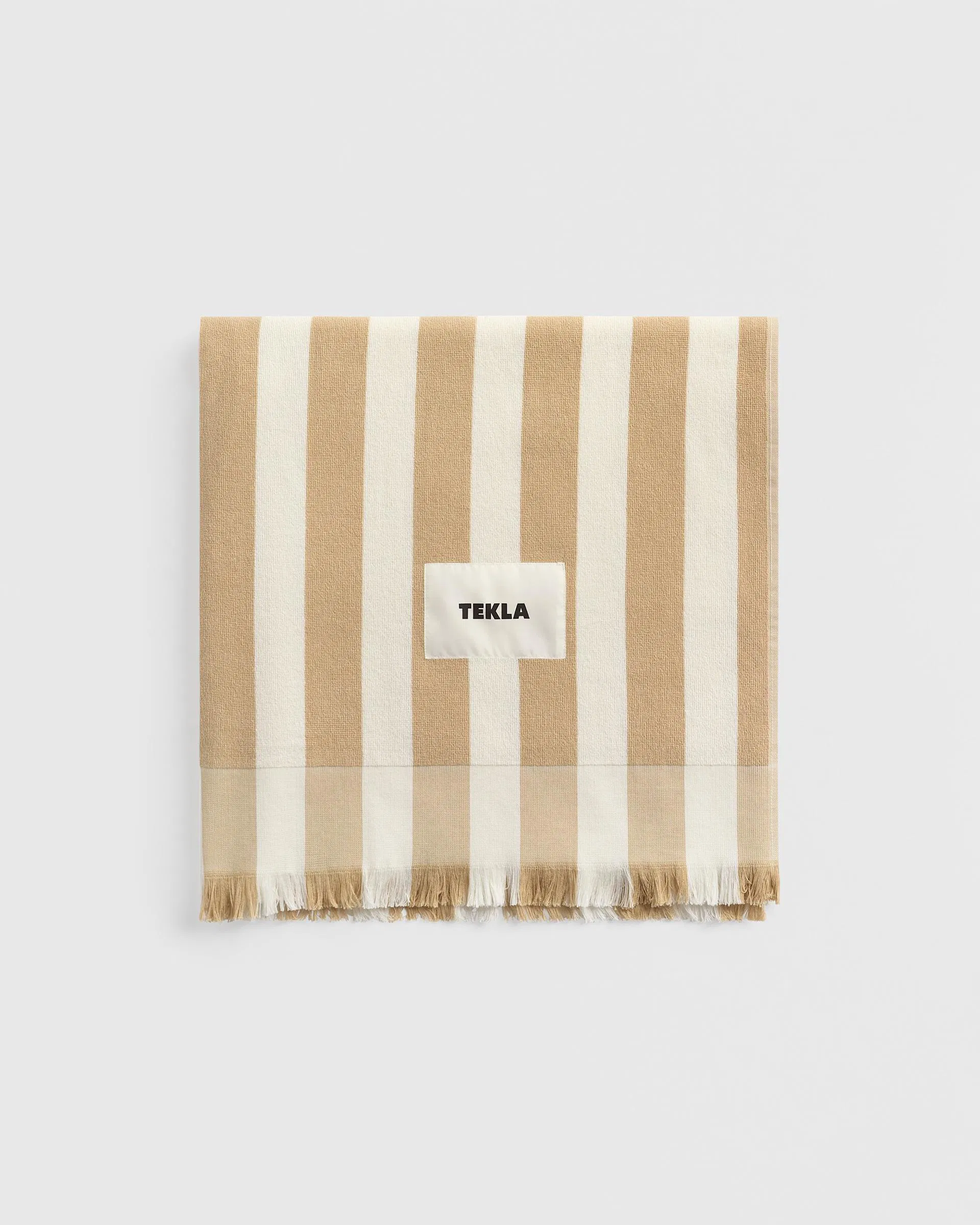 Tekla Fabrics Beach Towel – Almond Stripes