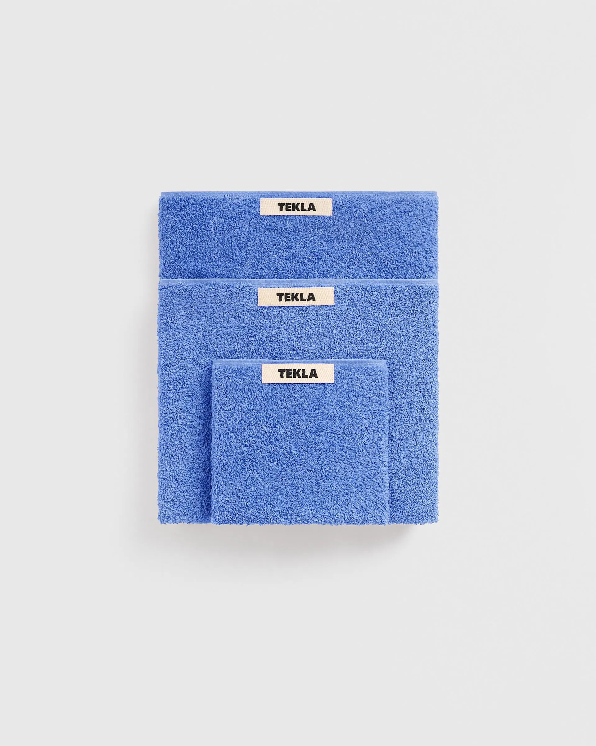Tekla Fabrics Terry towel – solid – Clear Blue