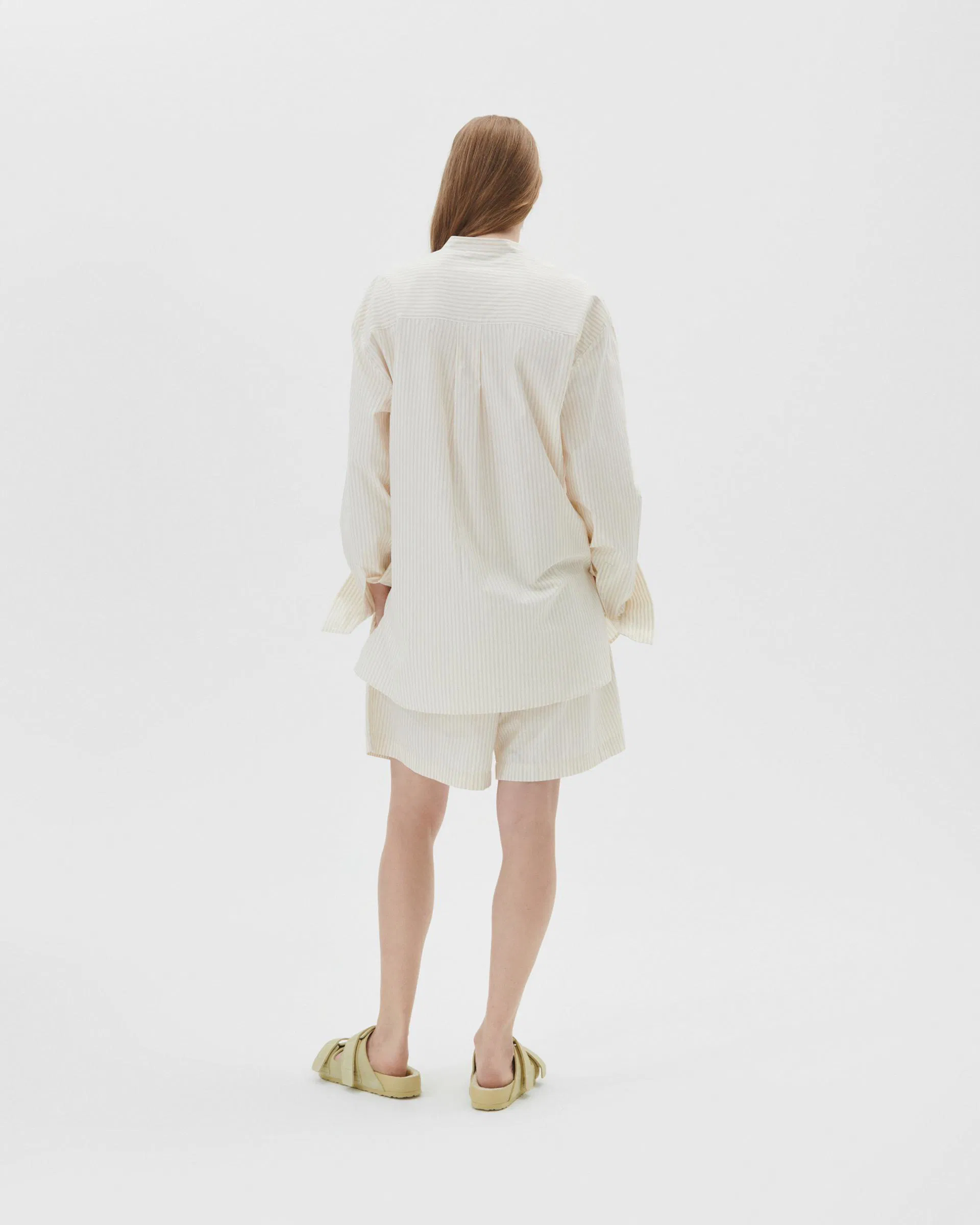 Tekla Fabrics Birkenstock / Tekla Shorts – Wheat Stripes