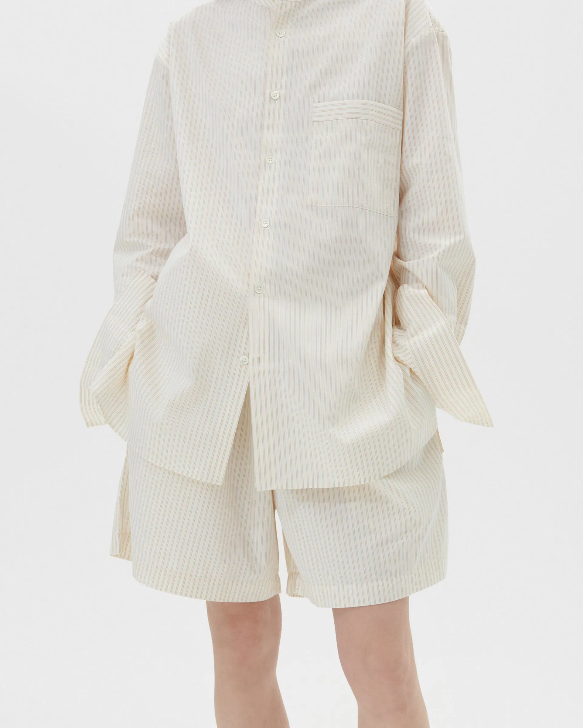 Tekla Fabrics Birkenstock / Tekla Shorts – Wheat Stripes