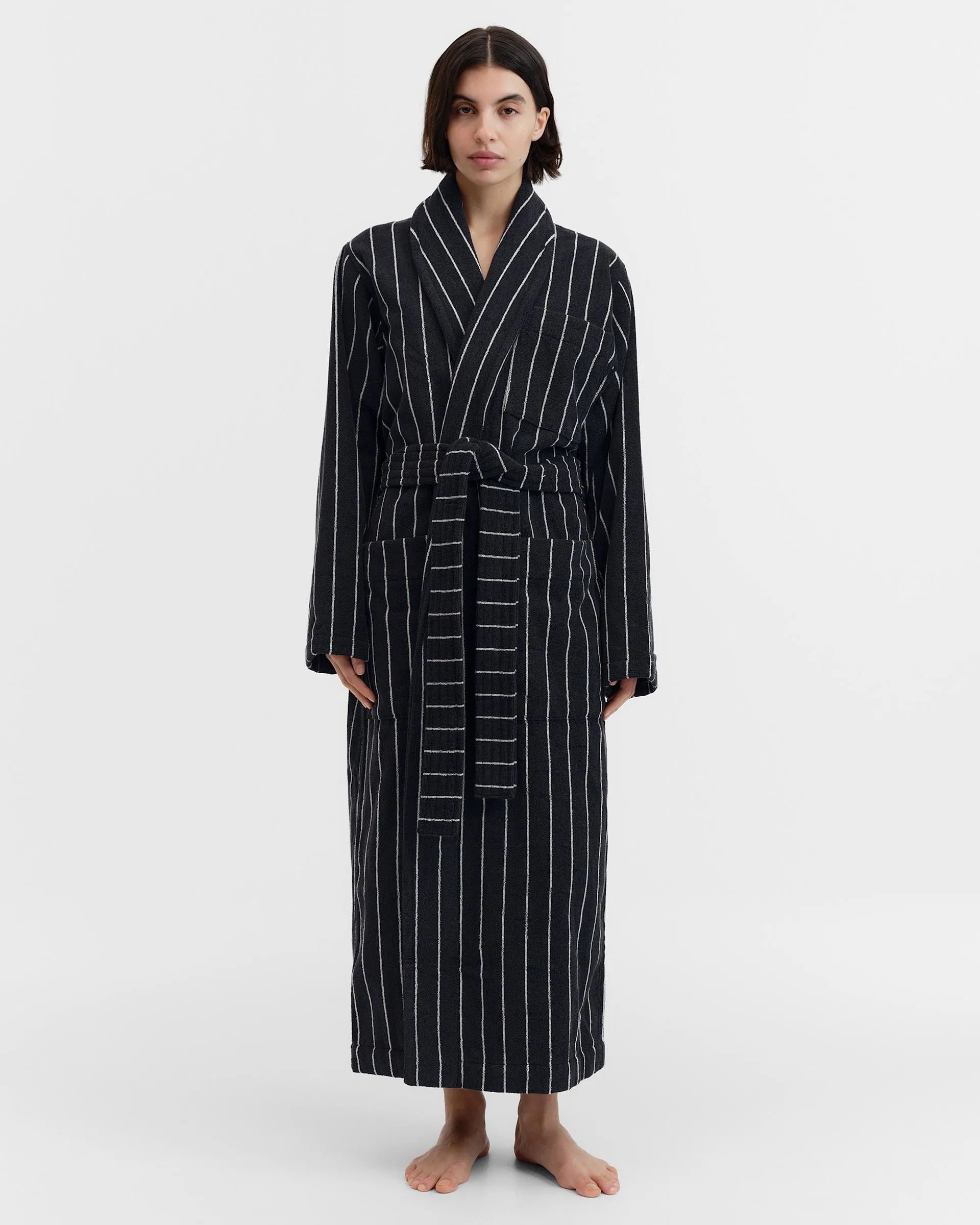 Tekla Fabrics Classic bathrobe – striped – Antwerp
