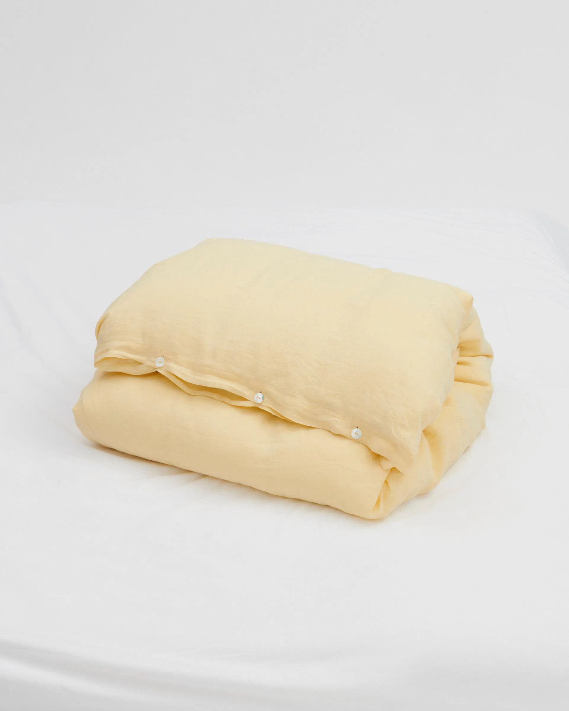 Tekla Fabrics Linen duvet cover – Soft Yellow