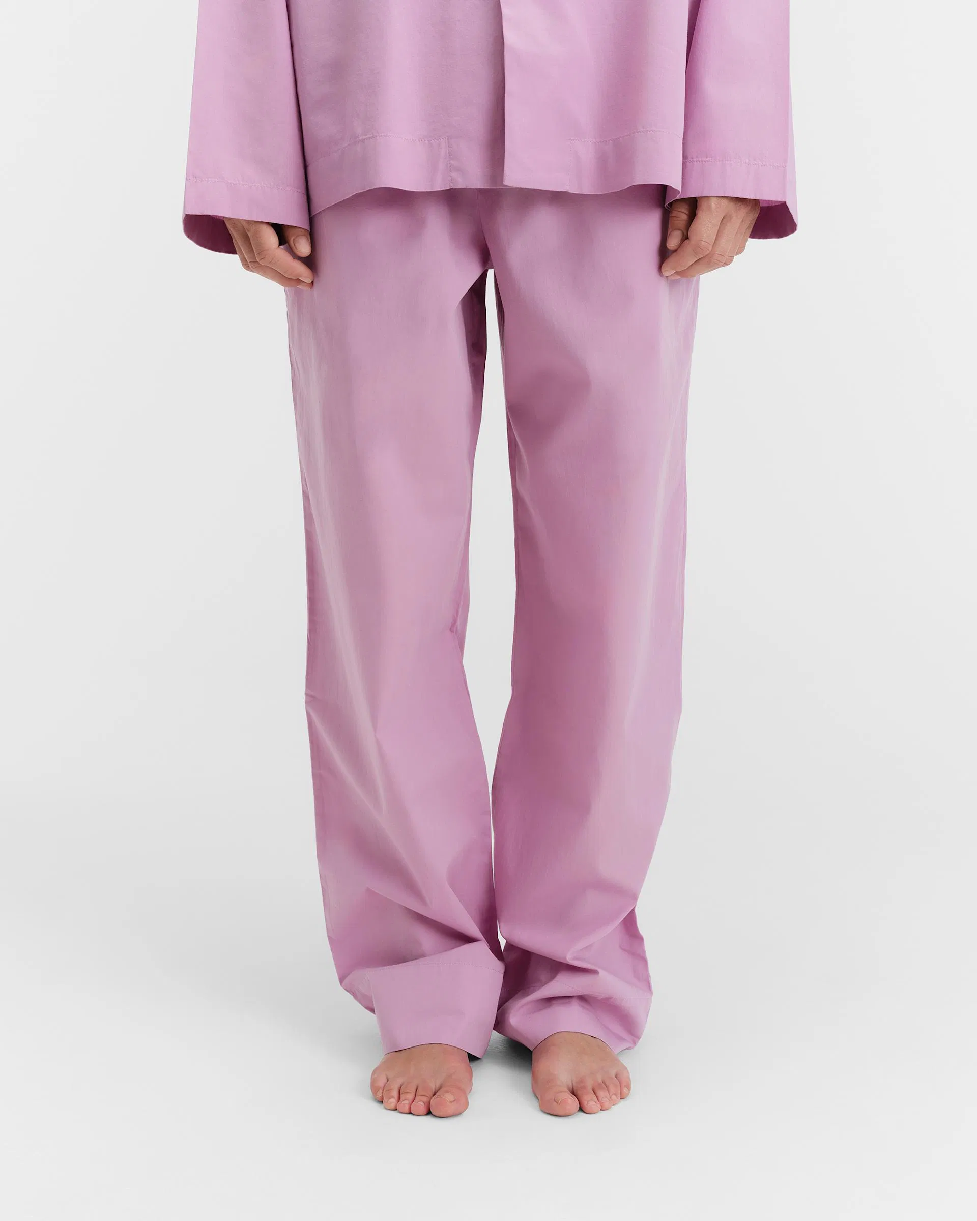 Tekla Fabrics Poplin pyjamas – pants – Purple Pink