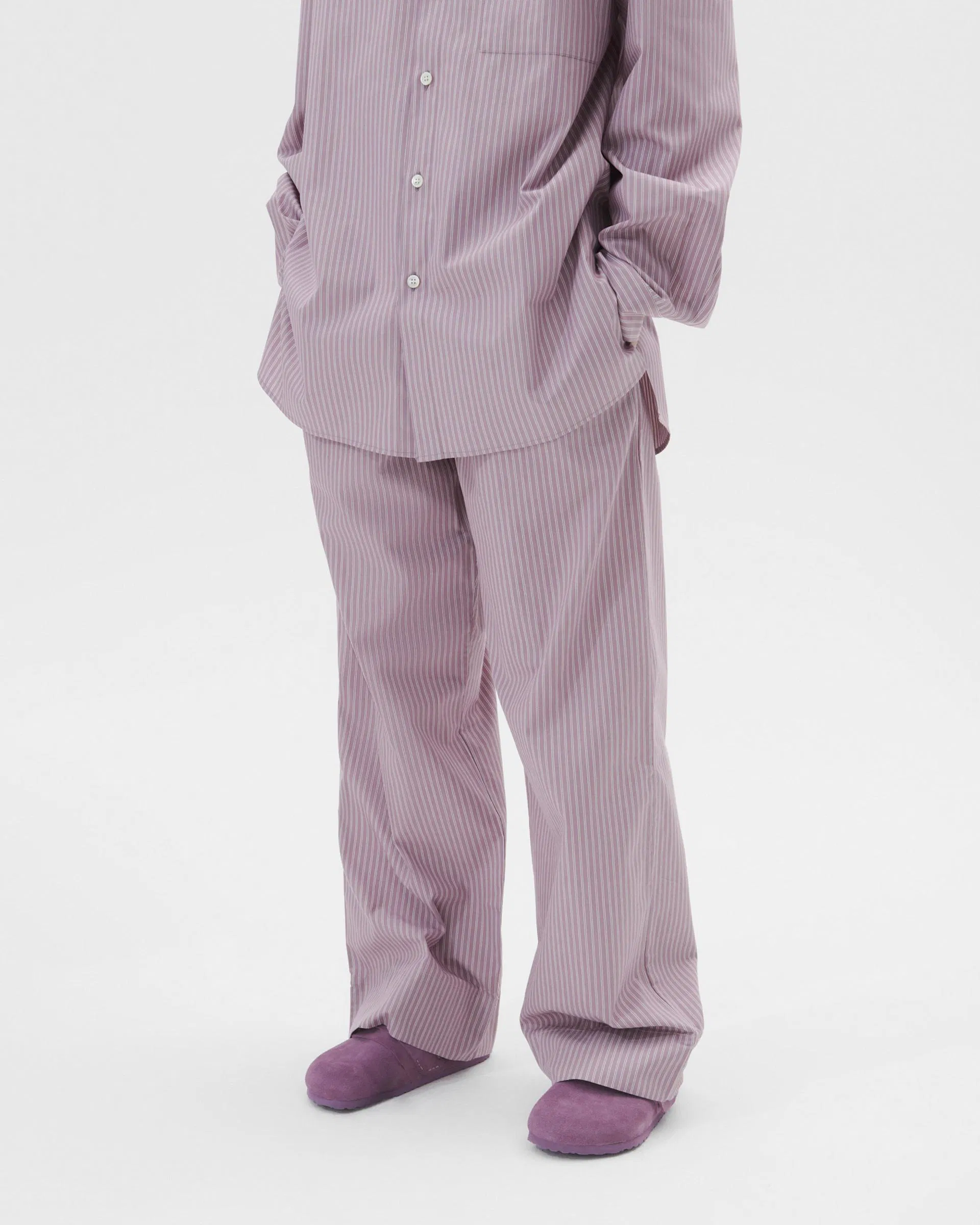 Tekla Fabrics Birkenstock / Tekla Pants – Mauve Stripes