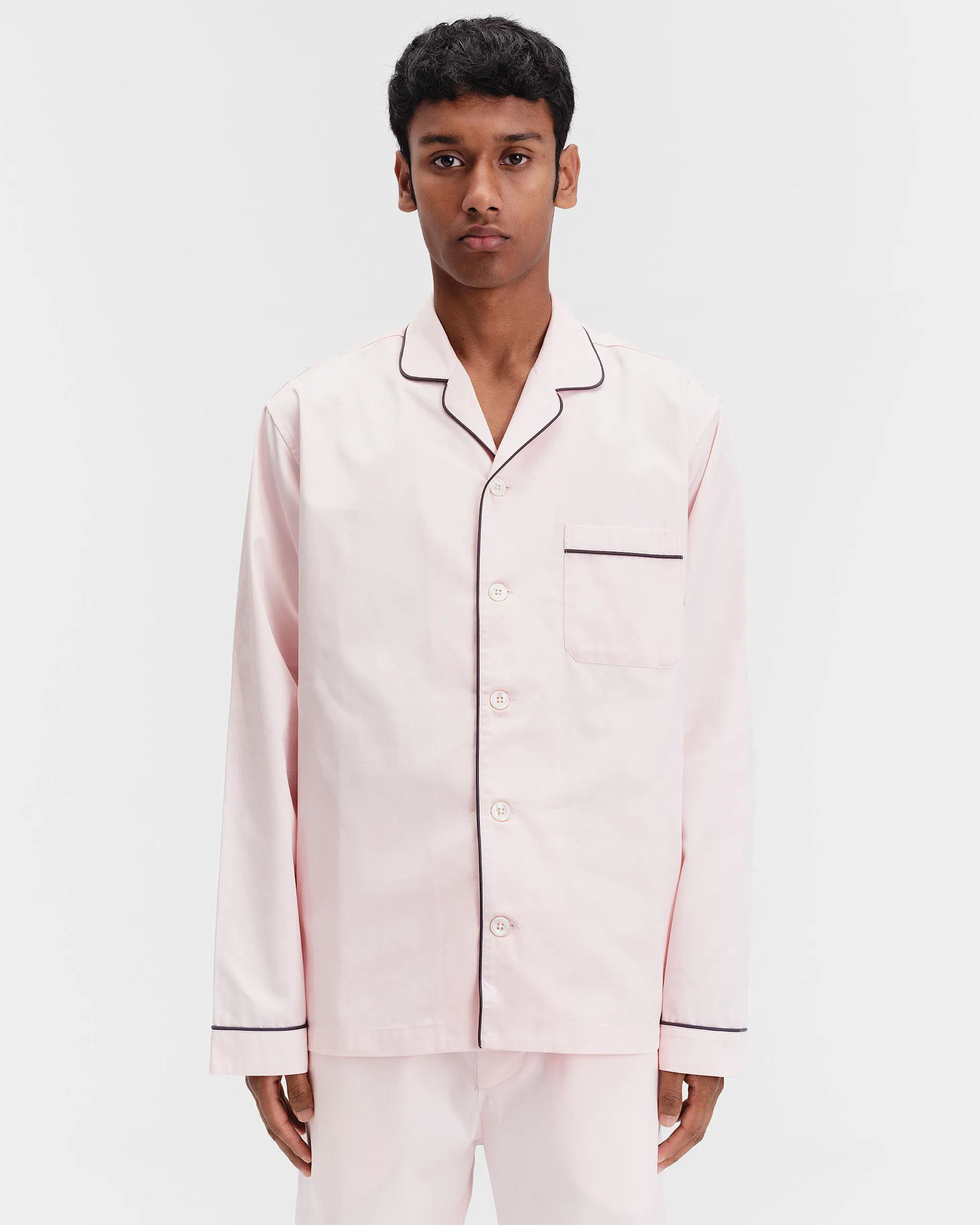 Tekla Fabrics Sateen Men's pyjamas - long-sleeved shirt - Porter