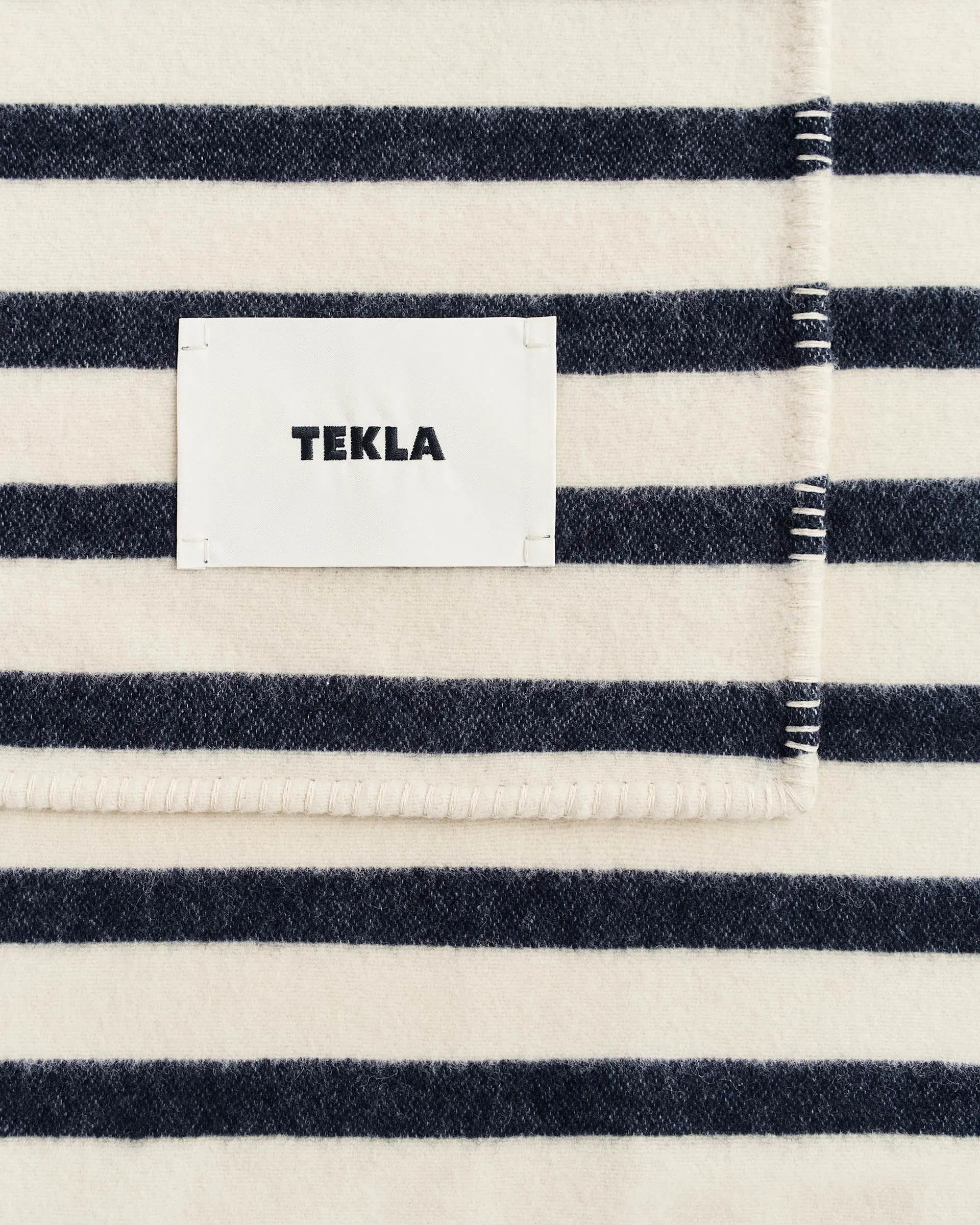 Tekla Fabrics Lambswool Blanket - Magpie Stripes